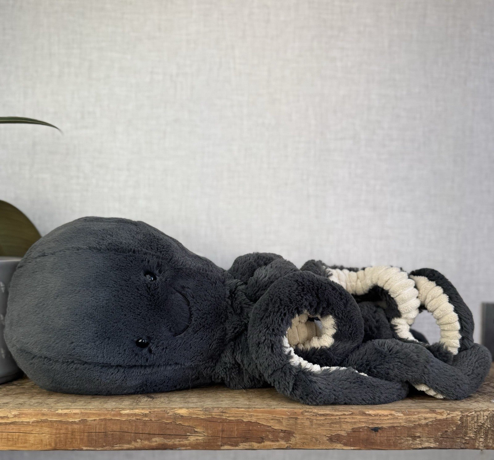 Jellycat Inky Octopus - Large Black Octopus Beanie Rare Retired Collectible 16"
