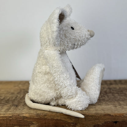 Jellycat Tickle Mouse - Cream Vintage Rare Mouse Beanie Soft Toy 12"