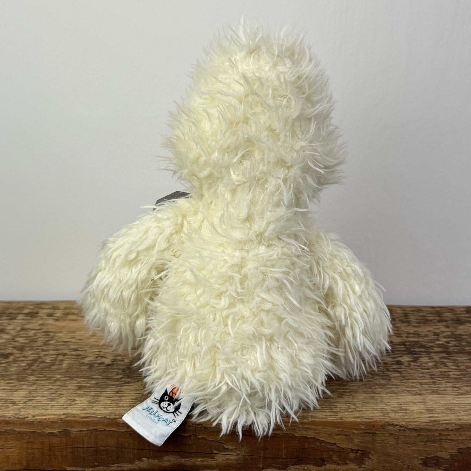 Jellycat Angora Duck - Rare Indigo Exclusive Fluffy Cream Duck Medium 12"