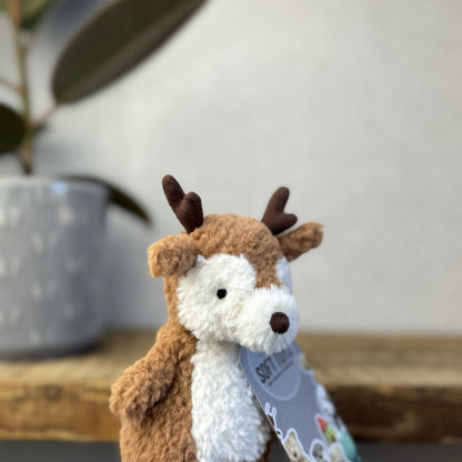 Jellycat Wee Reindeer - Tiny Reindeer Soft Toy Beanie Pocket Pal Christmas 5”