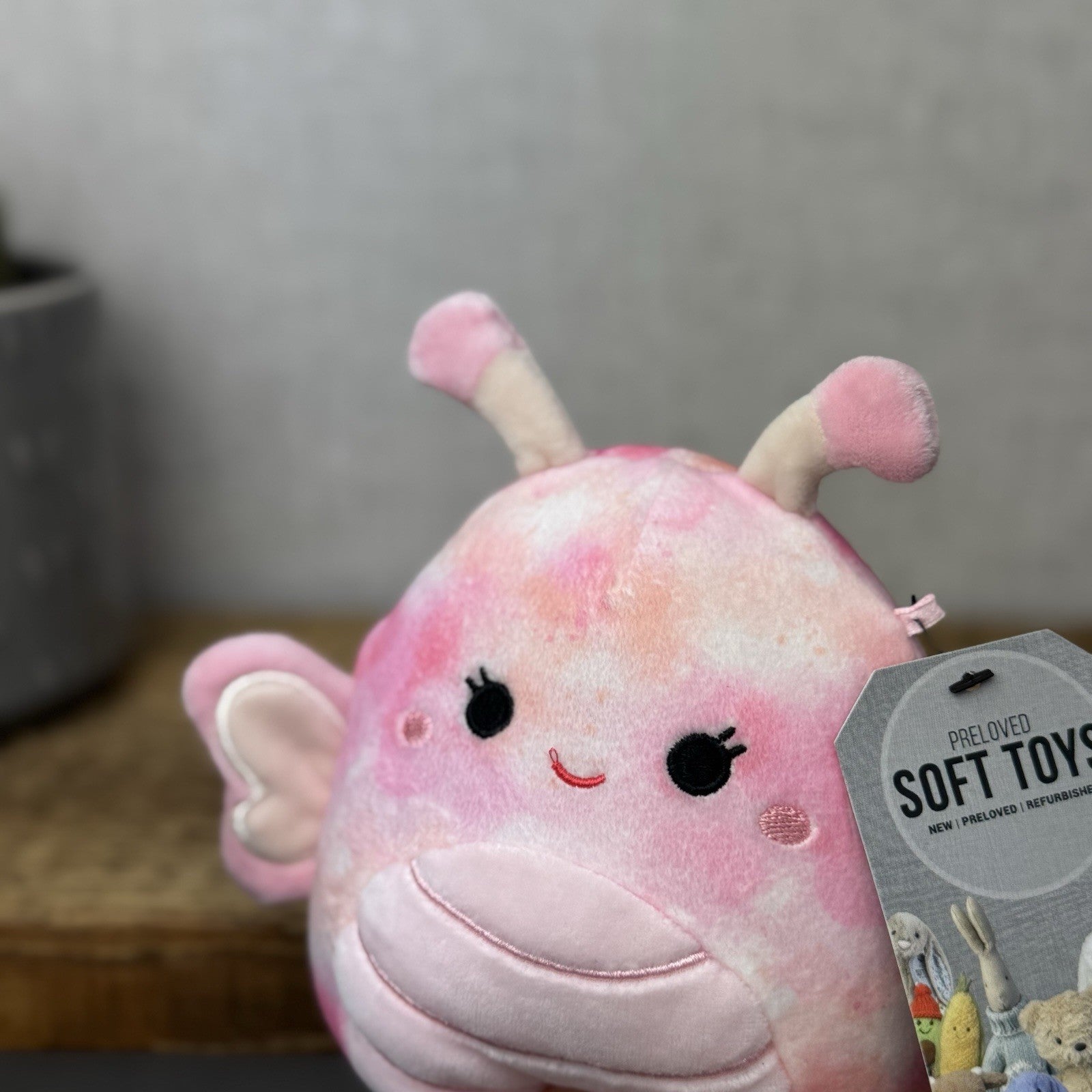 Squishmallow Eileen Butterfly - Small Pink Butterfly Soft Toy Squish NWOT 8"