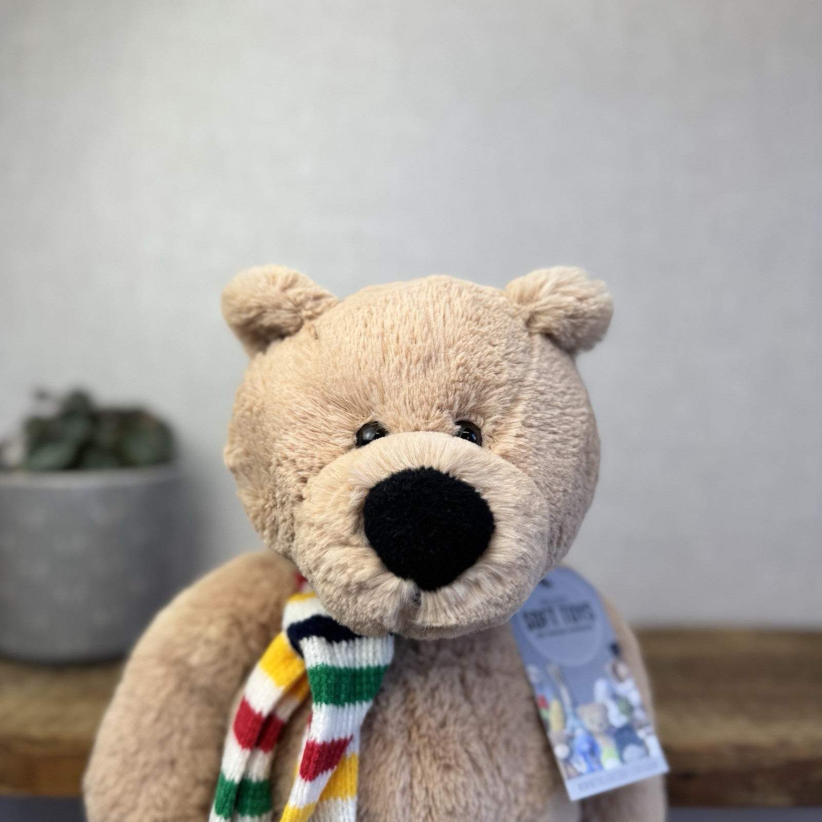 Hudsons Bay Company Pelly Bear 2007 (Animal Adventure) Striped Scarf Beanie Bear