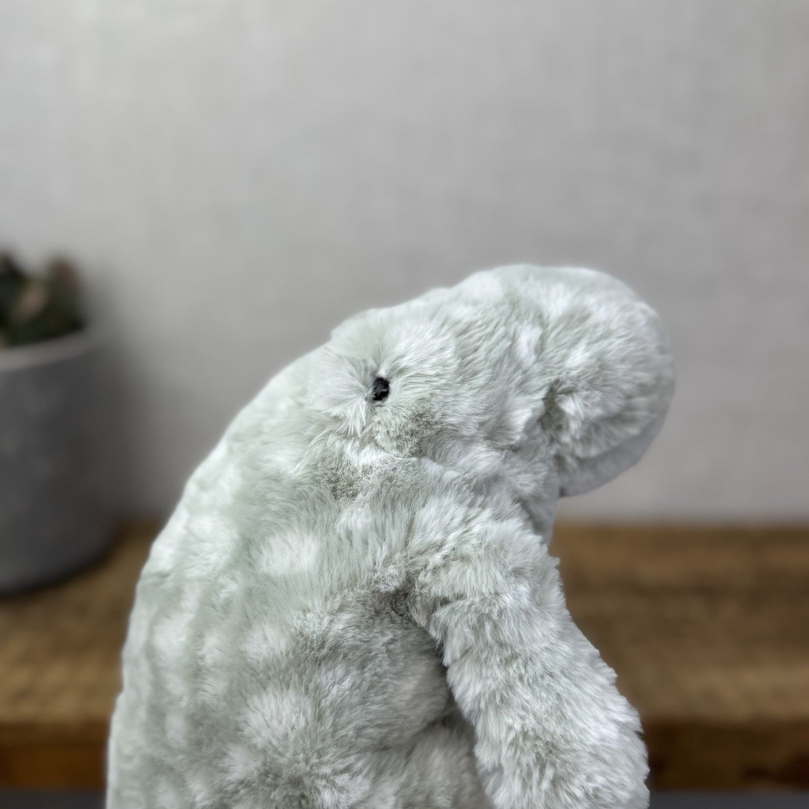 Jellycat Little Billow Manatee - New With Tags Detached Little Grey Spotty Rare