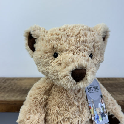 Jellycat Medium Edward Bear - Medium Golden Textured Bear Plush 12"