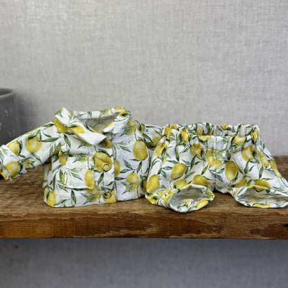 Bespoke Lemon Grove PJs - Handmade Fit Jellycat Medium Bashfuls (Clothes Only)