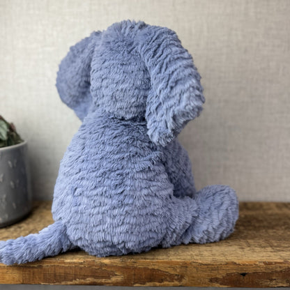 Jellycat Large Fuddlewuddle Elephant Blue - Blue Sitting Elephant Retired 12"