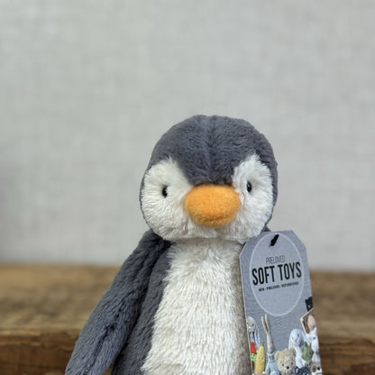 Jellycat Bashful Grey Bashful Penguin - Small Retired Grey  Penguin Beanie 8”