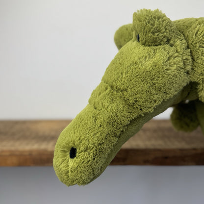 Jellycat Gilbert Gator - Large Green Laying Crocodile/Alliagor Rare 24"