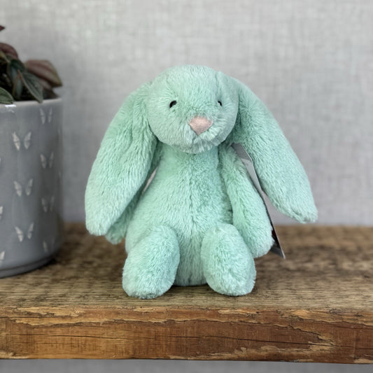 Jellycat Small Bashful Mint Bunny - Green Small Bashful Rabbit Rare, Retired 8"