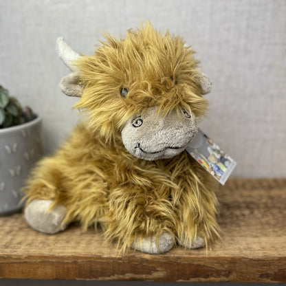 Jellycat Medium Truffles Cow - Fluffy Cow Cushion Fluffy Highland Cow 12"