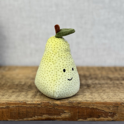Jellycat Fabulous Fruit Pear -New Small Pear Play Food - Pear Plush Soft Toy 5" 