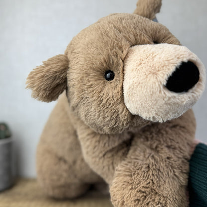 Jellycat Large Laying Woody Bear - Huge Brown Beanie Bear Large Retired 25”