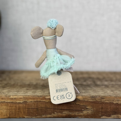 Maileg Ballerina Mouse - Little Sister Mint Pale Blue Ballet Mouse Mice New Tags