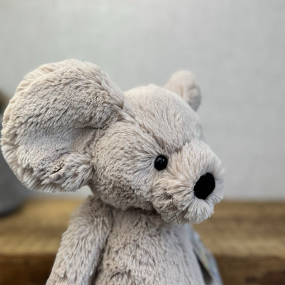Jellycat Medium Grey Bashful Mouse - Mouse Soft Toy Whiskers Retired Rare 12"