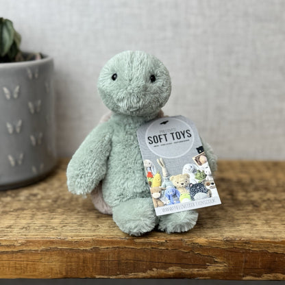 Jellycat Small Bashful Turtle - Small Beanie Light Green Tortoise Retired 8"