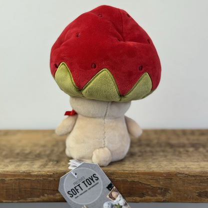 Jellycat Straw-Beret Sallie Red Mushroom Jellycat Plush Cute Kawaii Small 8”