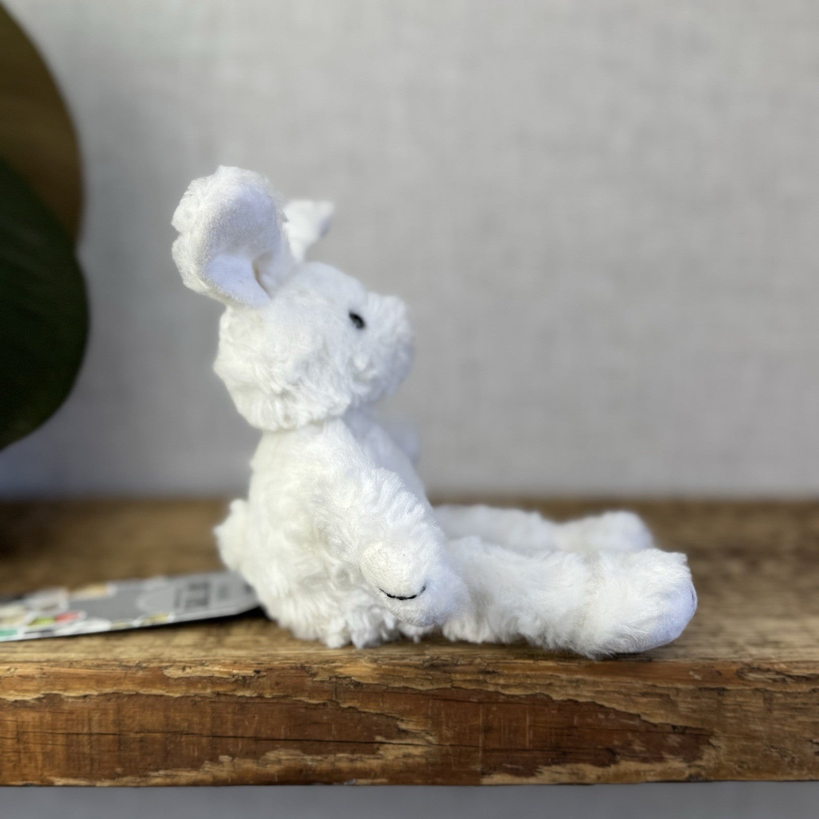 The Little White Company Tiny Bunny Tiny Pickles Bunny Rattle (Jellycat Collab)