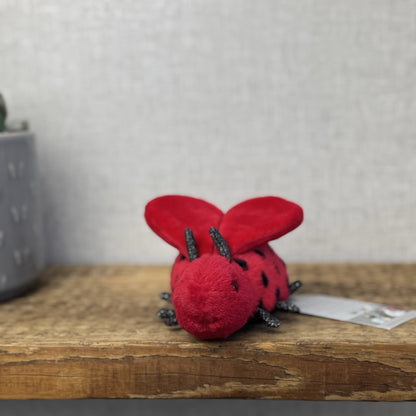 Jellycat Loulou Love Bug - Mini Ladybird Soft Toy Beanie Plush Small Red Bug 5"