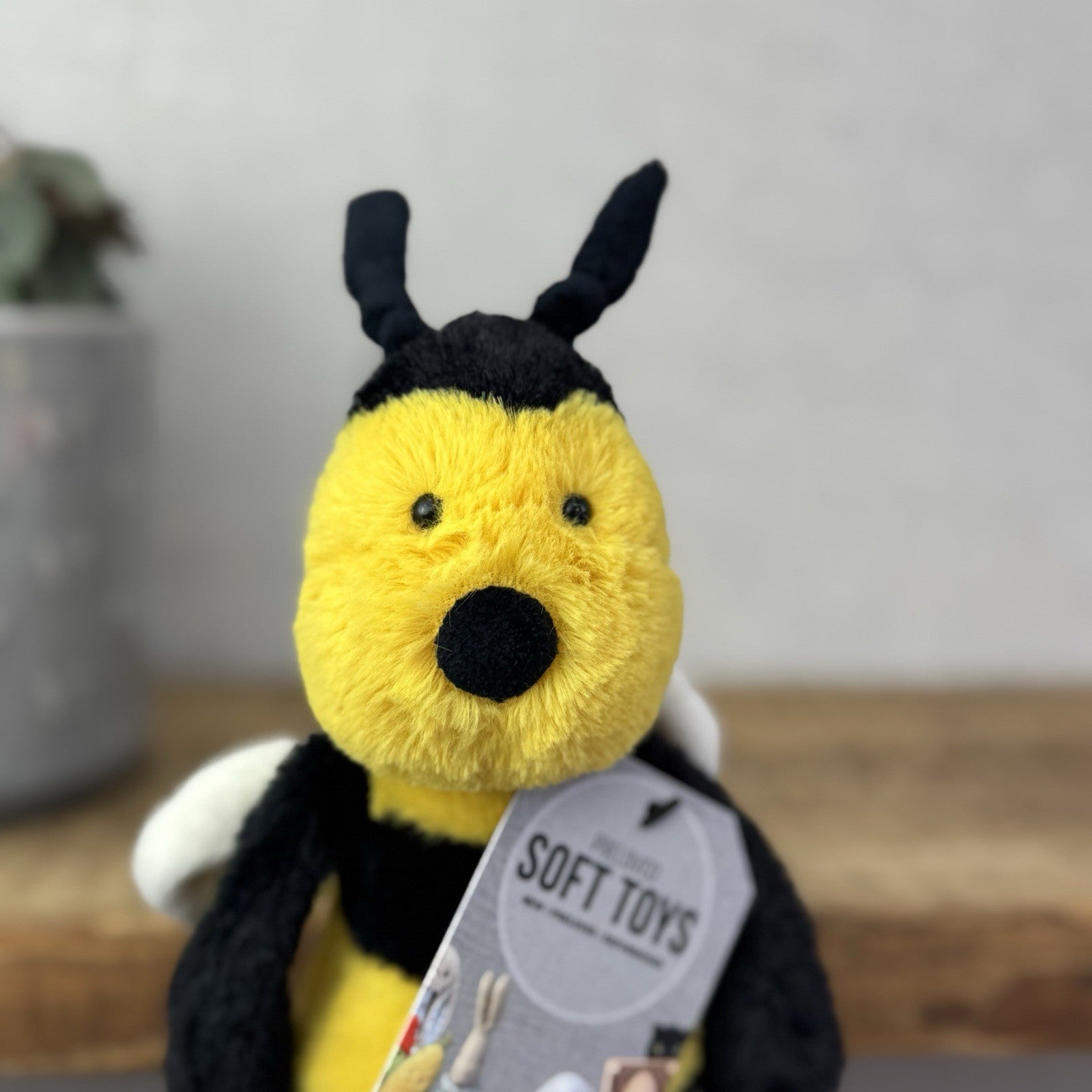 Jellycat Small Bashful Bee - First Edition Fluffy Antennae & Wings Small 8"