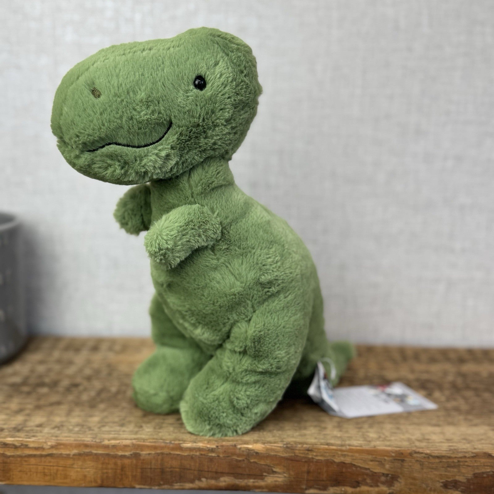 Jellycat Fossily T Rex - Medium Green Dinosaur Soft Toy Retired Plush Toy 12"
