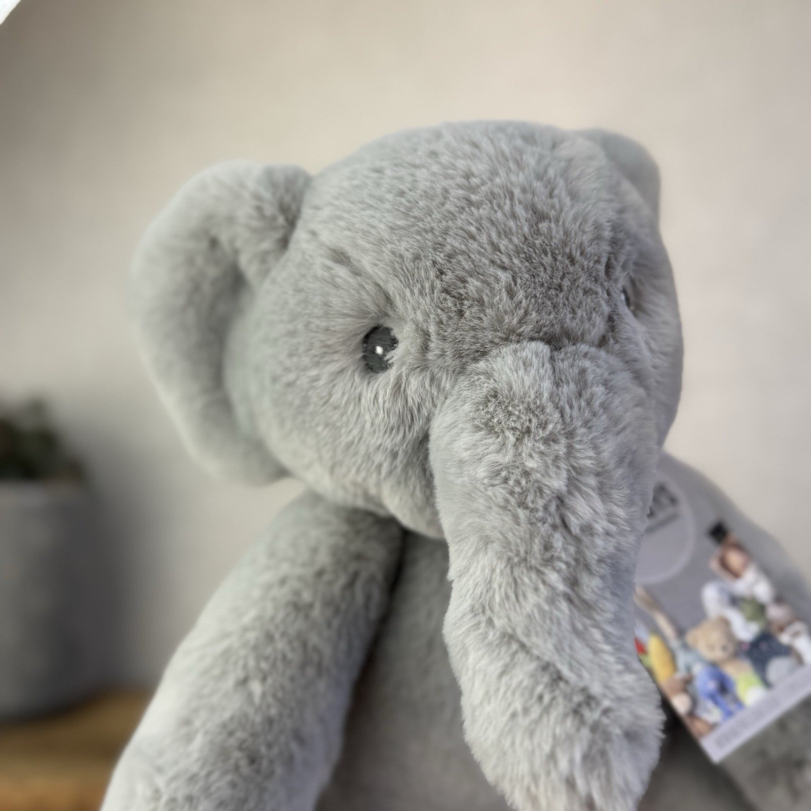Mamas & Papas Archie Elephant Grey Soft Toy Plush - Welcome To The World 12”