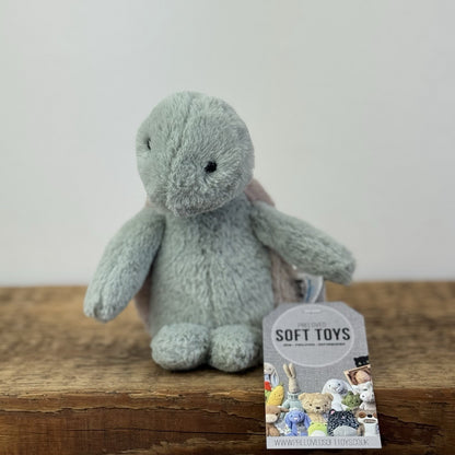 Jellycat Small Bashful Turtle - Small Green Turtle Soft Toy Retired 6" 