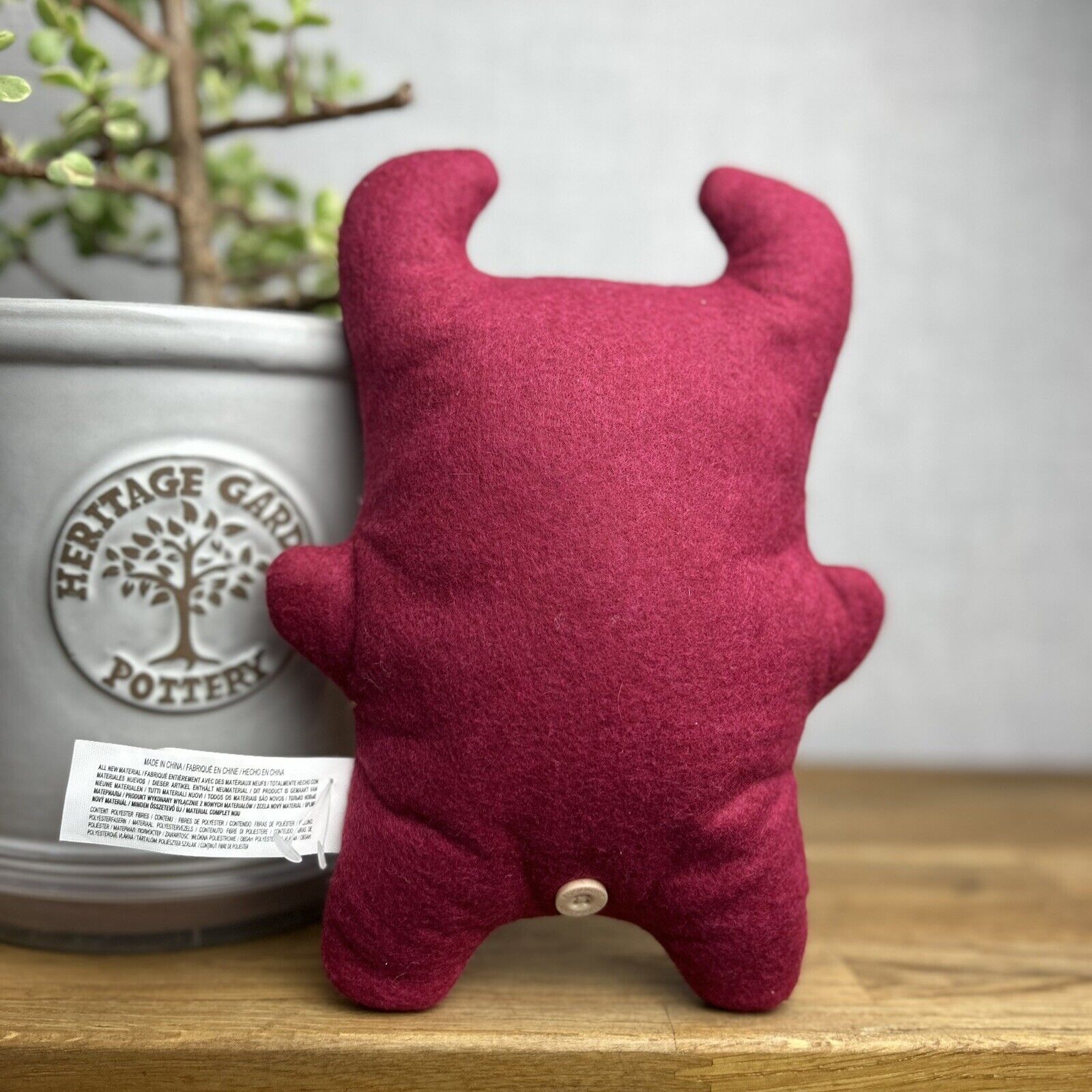 Fuggler Sir Horns A Lot - Fuggler Red Devil Plush Funny Ugly Monster Soft Toy 9”