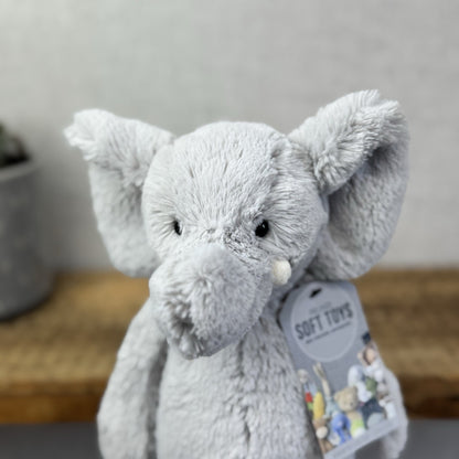 Jellycat X The Little White Company Grey Bashful Elephant Soft Toy Retired Rare