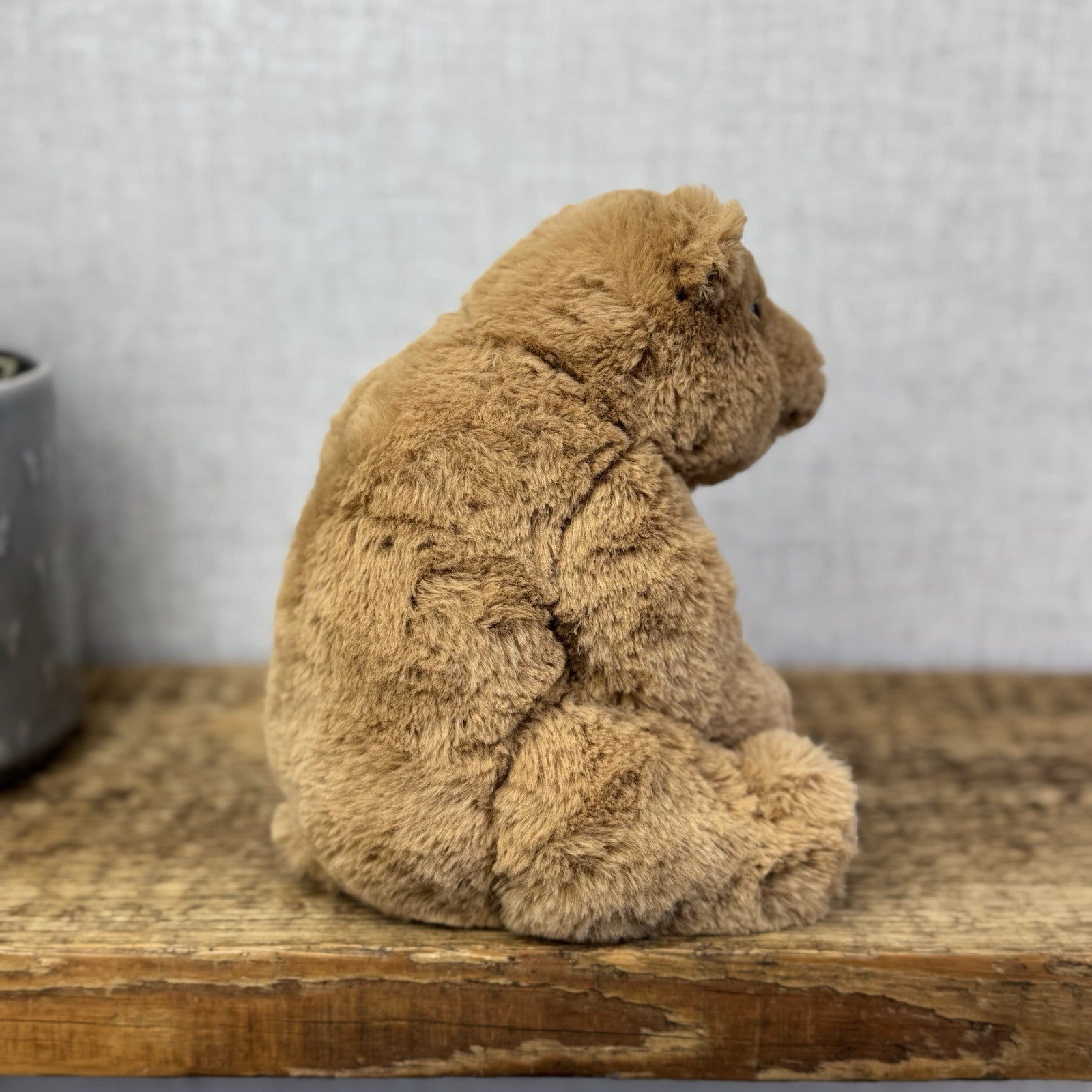 Jellycat Small Cecil Bear - Small Sitting Brown Bear Beanie Plush Retired 8"