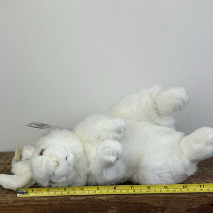 WWF Arctic White Snow Hare Soft Toy - Bon Ton Toys Rabbit Beanie Realistic 12"