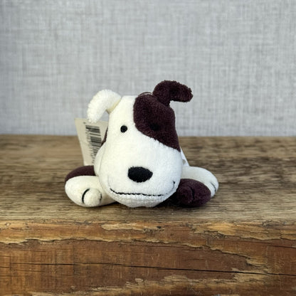 Jellycat Pocket Dog - Vintage Retired Tiny Suede Dog Puppy Mini Plush 4"