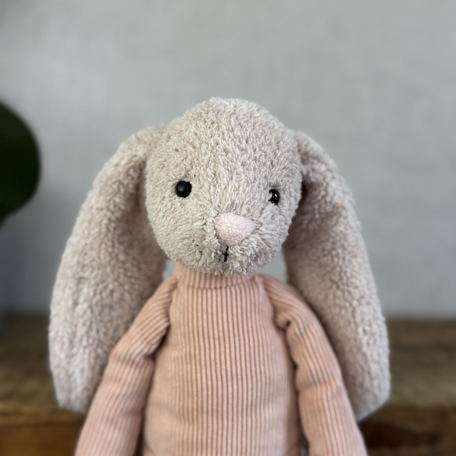 Jellycat Jumble Bunny - Cute Rabbit Plush In Pink Jumper Retired Rare Beanie 12”