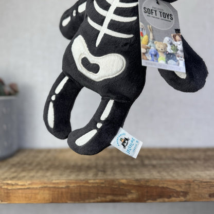 Jellycat Skeleton Bob - Skeleton Plush Soft Toy Beanbag Retired 12"