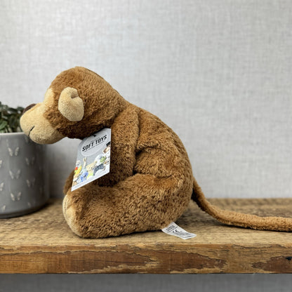Marks & Spencers Large Plush Soft Toy Vintage Monkey Beanie M&S 8339249