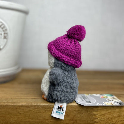 Jellycat Wee Winter Penguin -  Pink Fuchsia - Bobble Hat Penguin Tiny Plush 5”