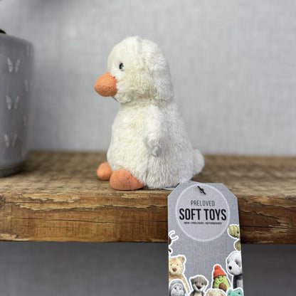 Jellycat Nippit Duck - Tiny Soft Beanie Duck Toy Plush - Retired Chick/Duck 5"