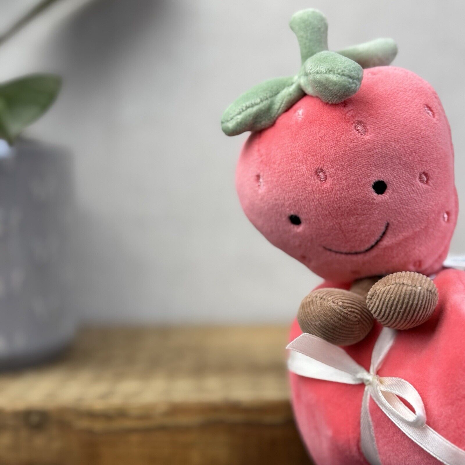 Jellycat Amuseable Strawberry Soother - Soft Pink Strawberry Comforter Retired