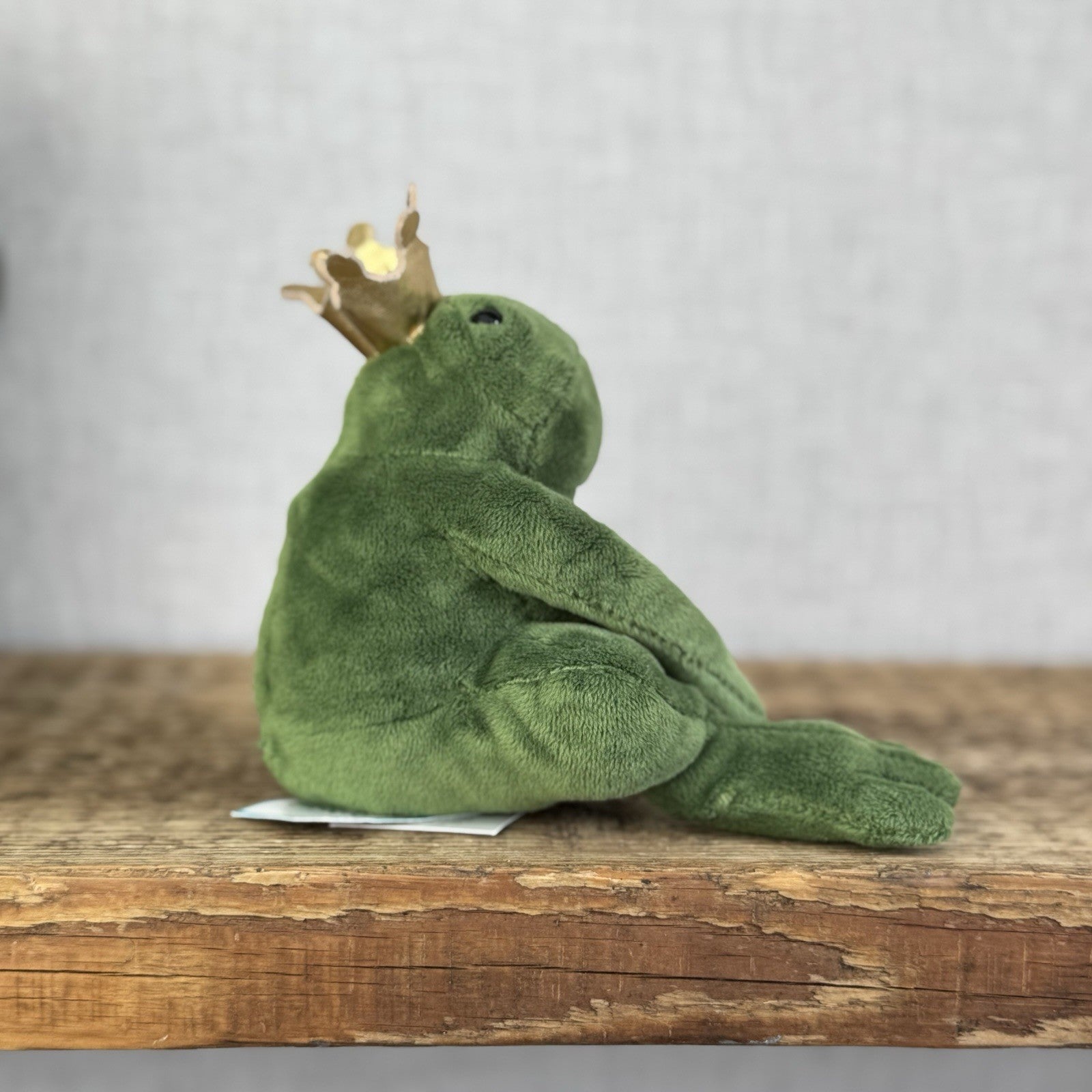 Jellycat Little Frederick Green Frog Prince Gold Crown - New With Tags 