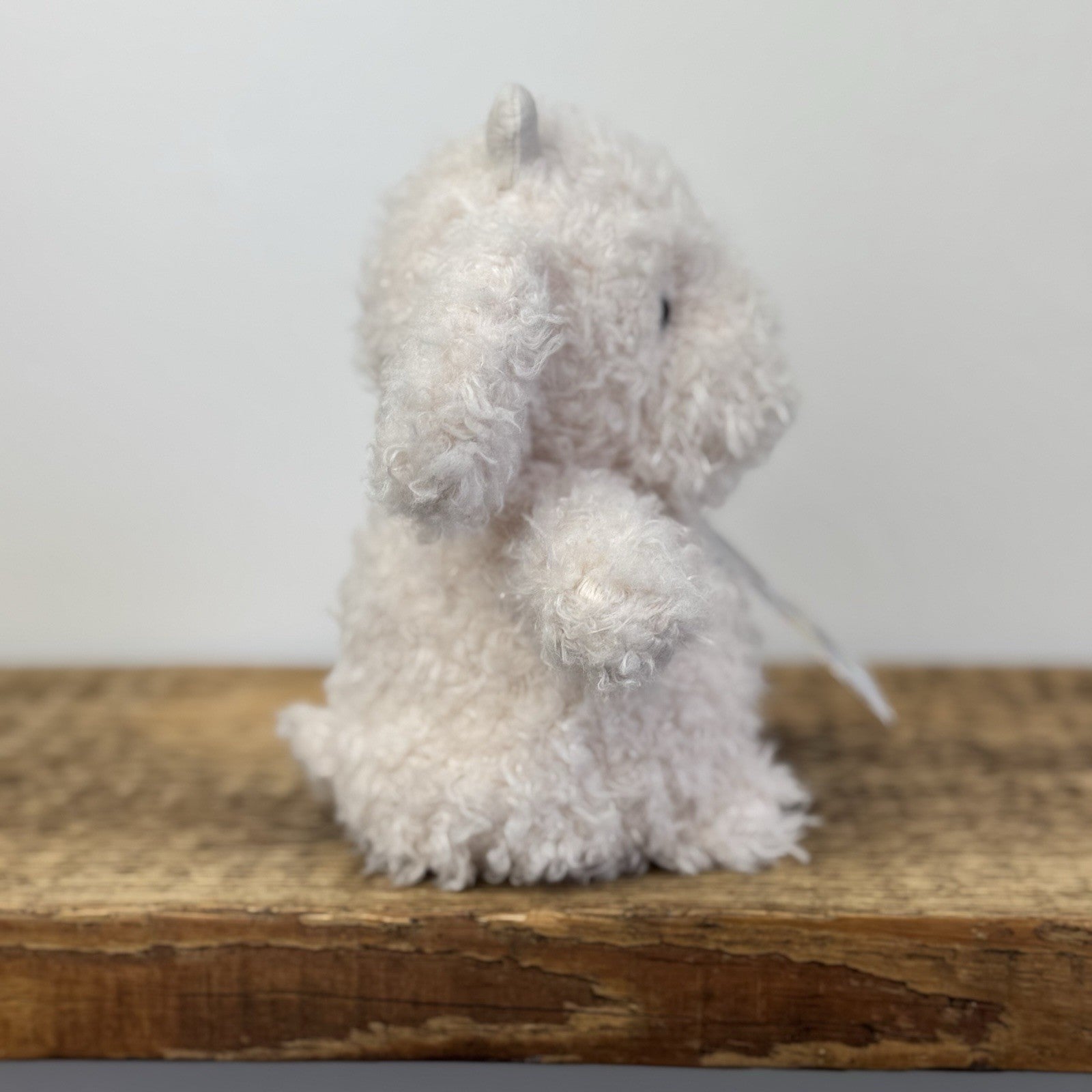 Jellycat Little Goat - Small Curly Hair Goat Beige Small Farm Animal NWOT 7"