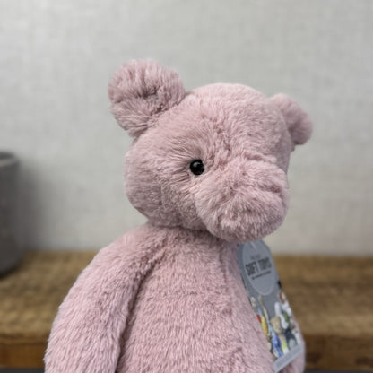Jellycat Retired Puffles Piglet - Super Soft Pink Pig Beanie Retired 12"