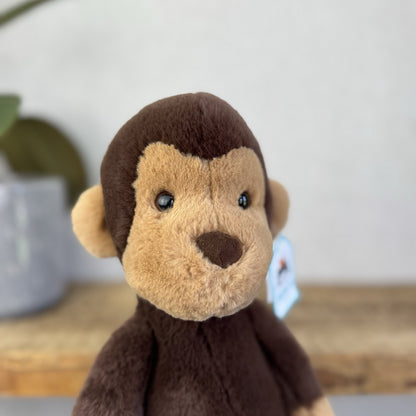 Jellycat Wumper Monkey - New With Tags Deep Brown Monkey Soft Beanie Retired 12”