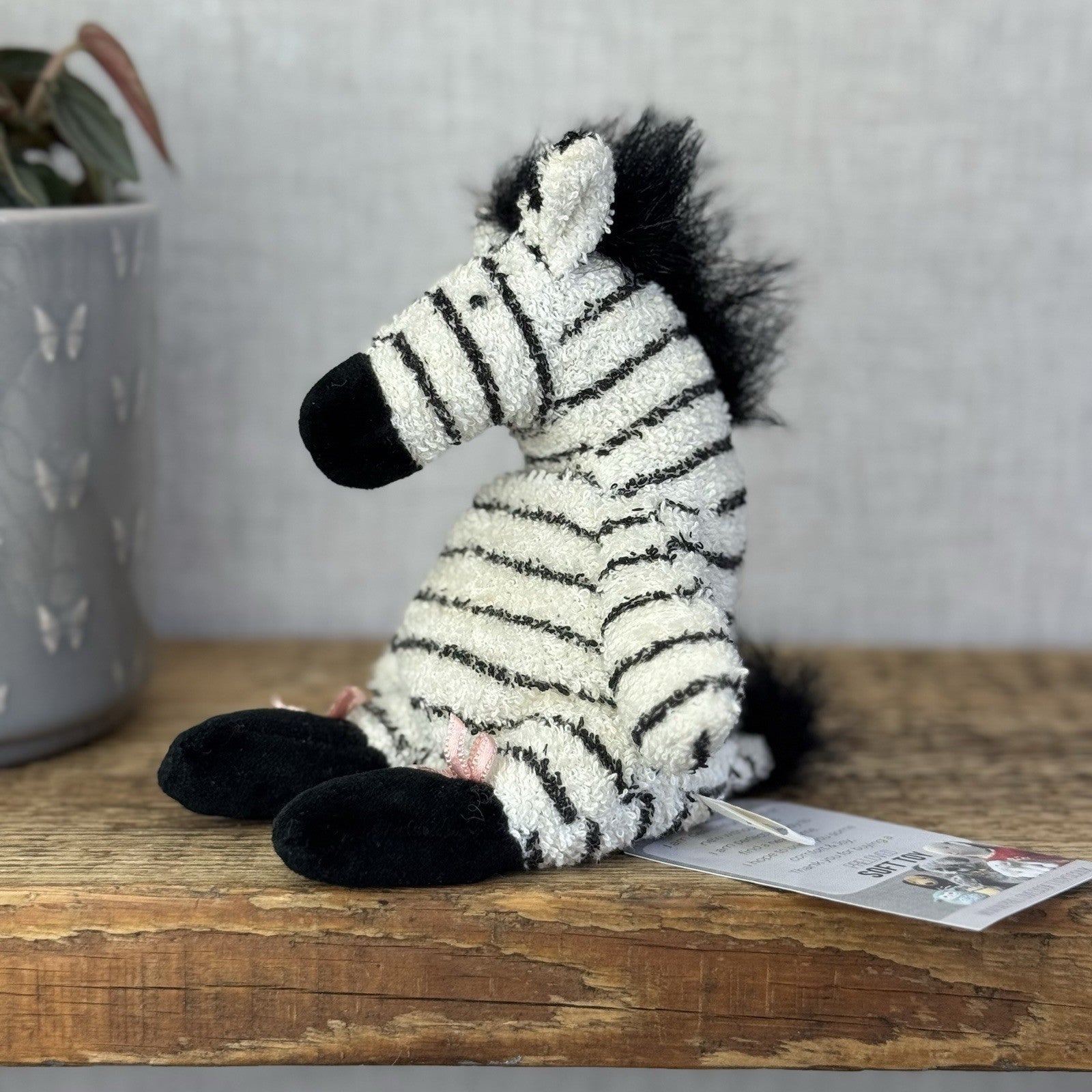 Manhattan Toy Company - Tip Toe Zebra Vintage Soft Toy Beanie Zebra Ballet 7”