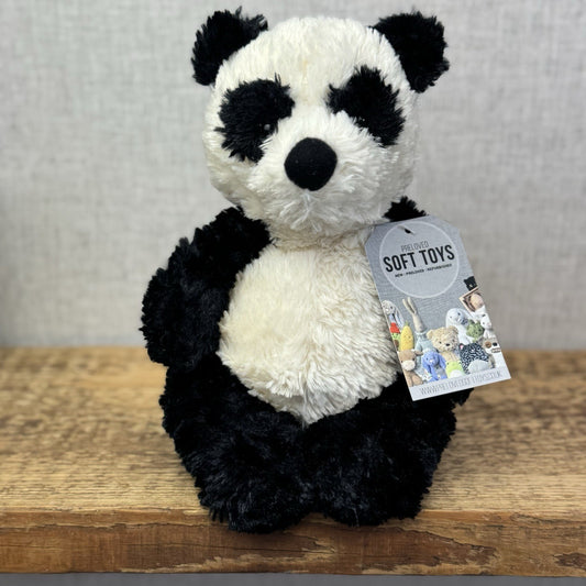 Jellycat Small Bartlesham Panda Teddy Small Size Vintage Collectible Beanie 11”