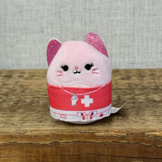 Squishmallow Squishville - Celenia Pink Cat In Hospital Costume Series 8