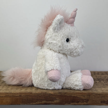 Jellycat Flossie Unicorn - White Unicorn Pink Fluffy Tail Beanie Retired 11"
