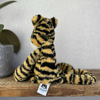 Jellycat Merryday Tiger - Wild Cat Beanie Tiger Plush Long Tail Rare Retired 15”