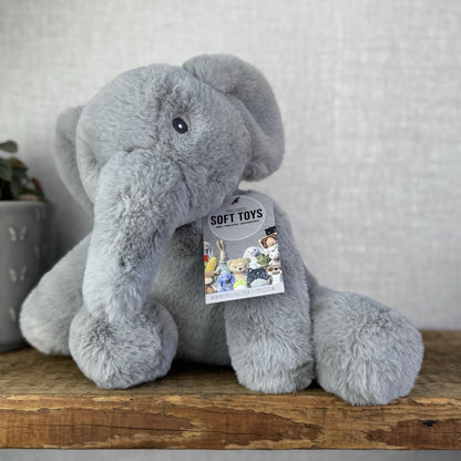 Mamas & Papas Archie Elephant Grey Soft Toy Plush - Welcome To The World 12”