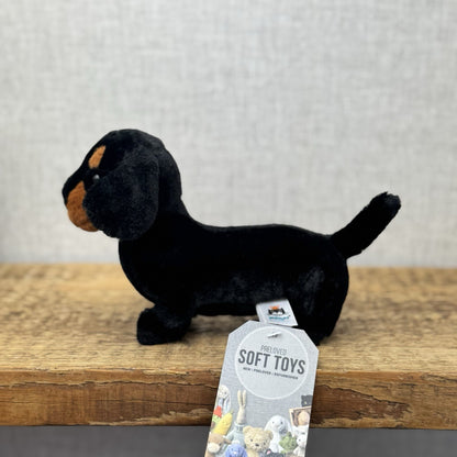 Jellycat Otto Sausage Dog - Brown/Black Sausage Dog Beanie Soft Toy Plush 8"