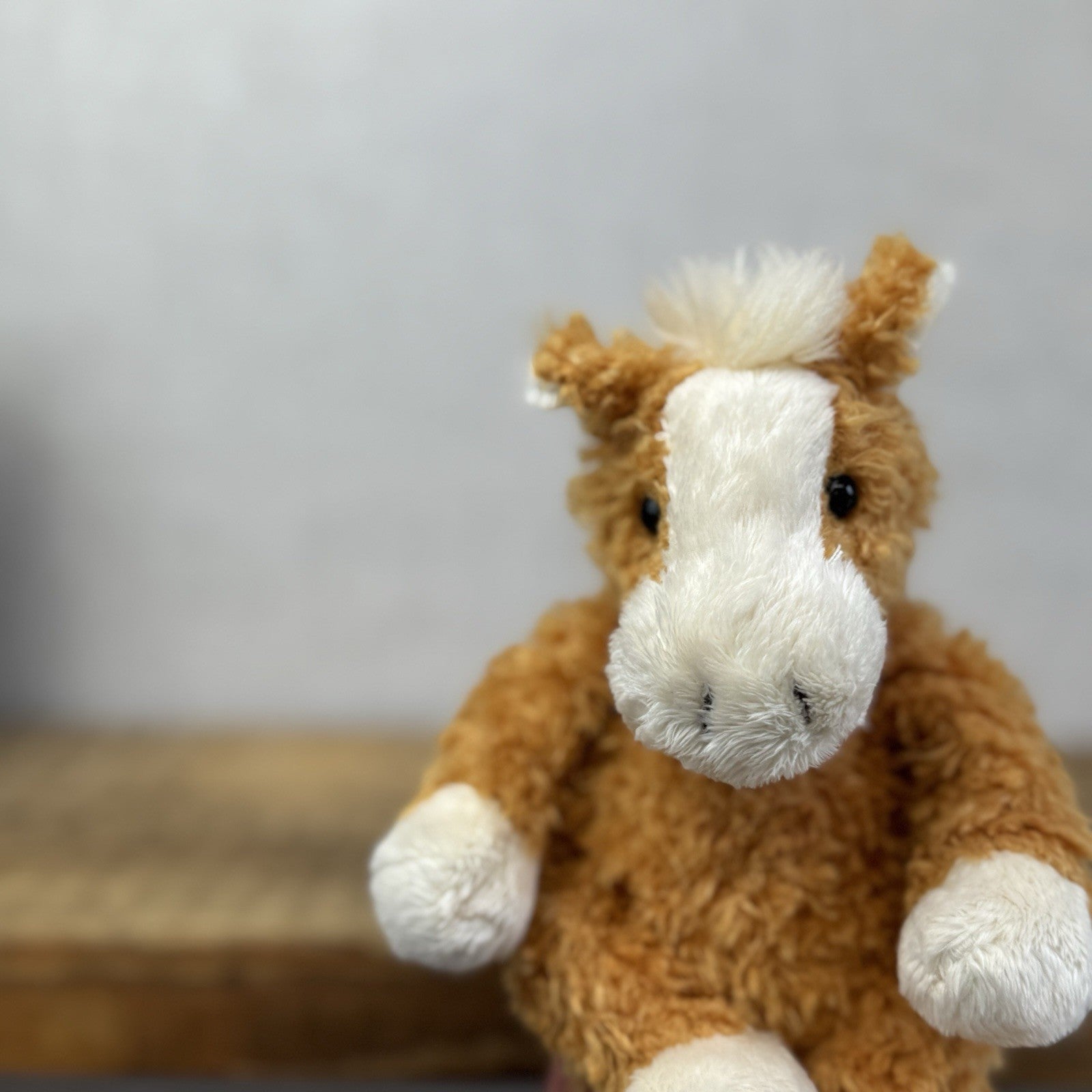 Clemens Spieltiere Pony Beanie Soft Toy Rare - Ginger Pony Beanbag Plush 6”