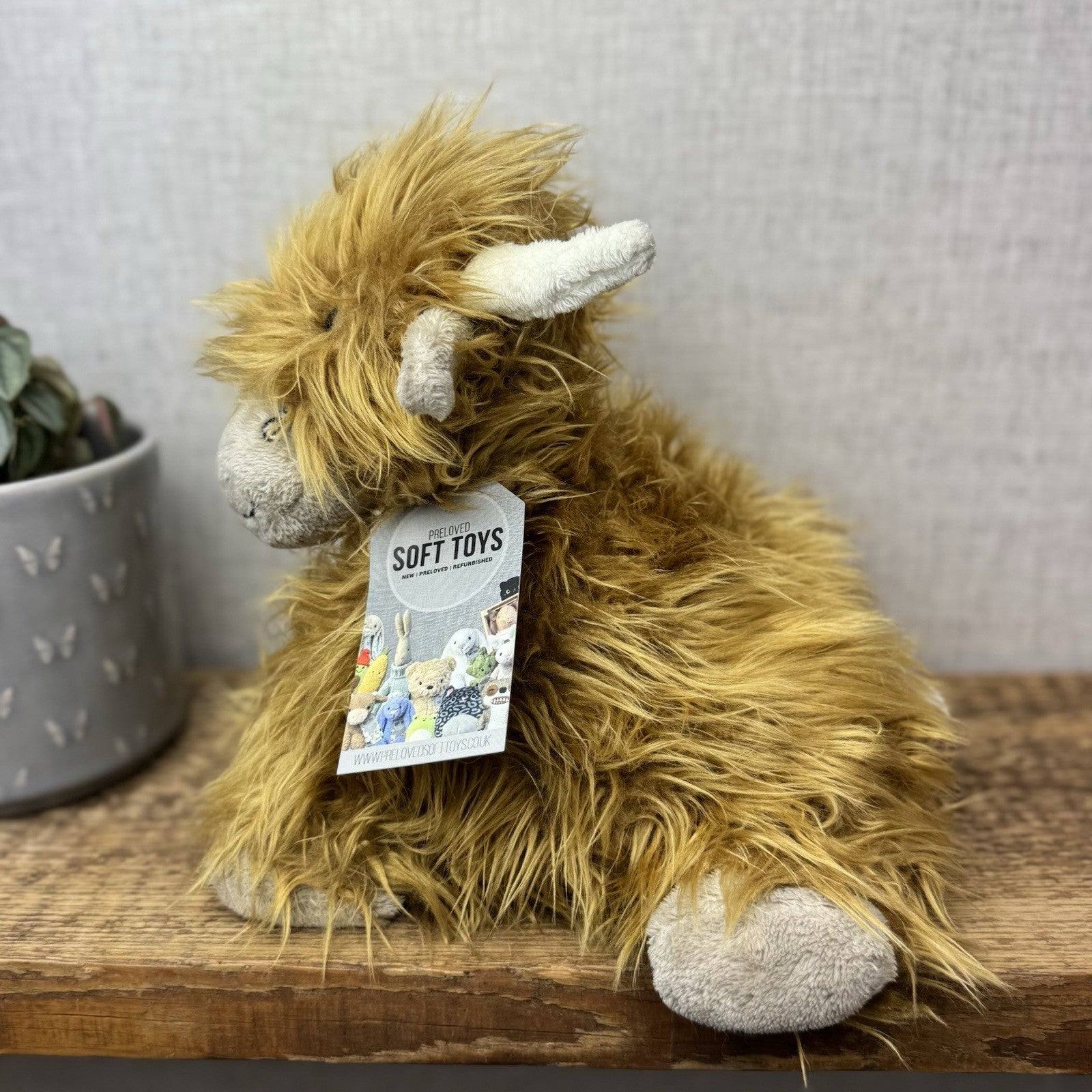 Jellycat Medium Truffles Cow - Fluffy Cow Cushion Fluffy Highland Cow 12"